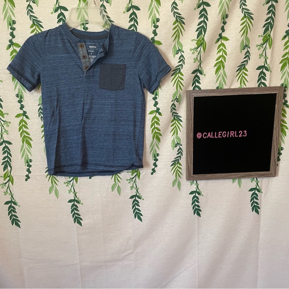 Size 5 BOYS Sonoma Blue Shirt C2